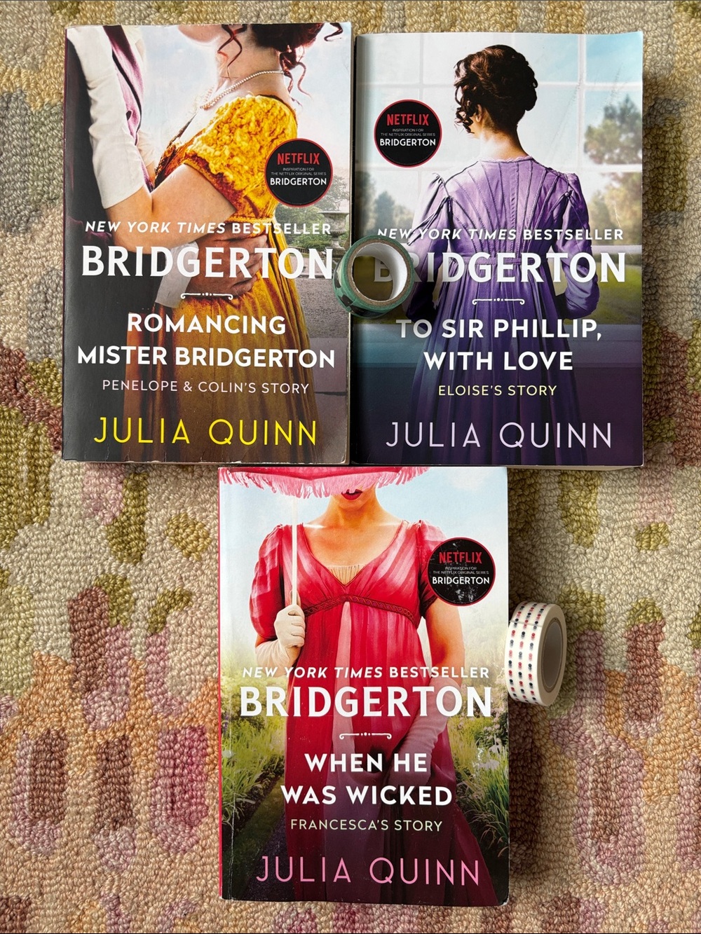 Books 4, 5 and 6 of the Bridgerton Books Series by Julia Quinn